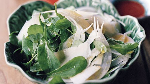 Rocket, fennel and parmesan salad