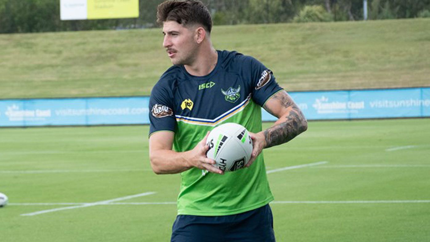 Curtis Scott at pre-season training in Canberra