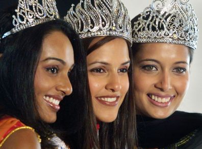 Miss India Universe, Miss India World and Miss India Earth, in New Delhi, India, 2002