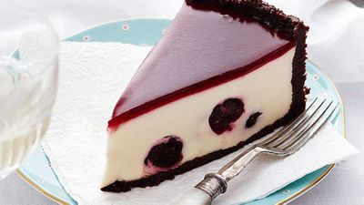 Recipe:&nbsp;<a href="https://kitchen.nine.com.au/2016/05/16/15/53/black-forest-cheesecake" target="_top">Black forest cheesecake</a>