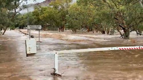 More than 100 millimetres of rain has been recorded in Alice Springs so far.