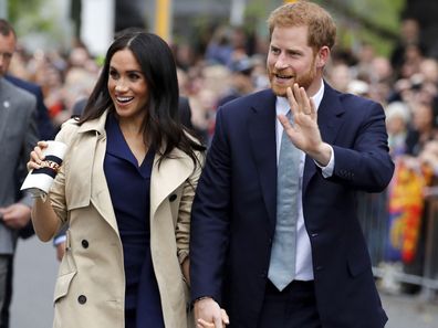 Prince Harry and Meghan Markle in Melbourne during the 2018 Royal Tour of Australia.