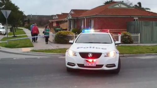 Police outside the Langwarrin home.