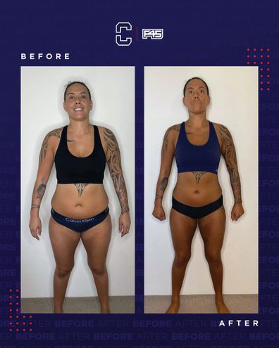 Te Crystal F45 challenge before and after
