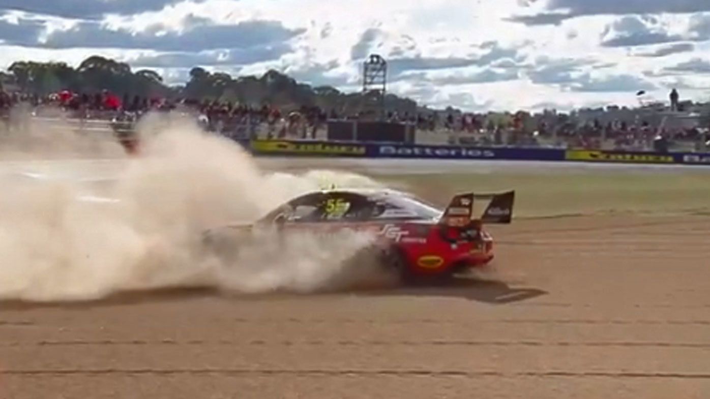 Mostert and Waters crash