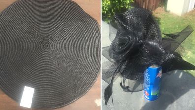 Louise Palmer turned a $1 Kmart place mat into a fascinator