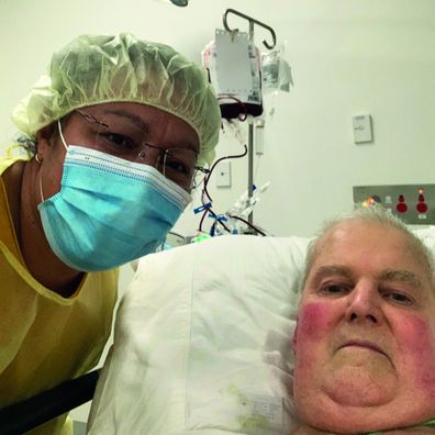 Silva in hospital with Ken before he passed.
