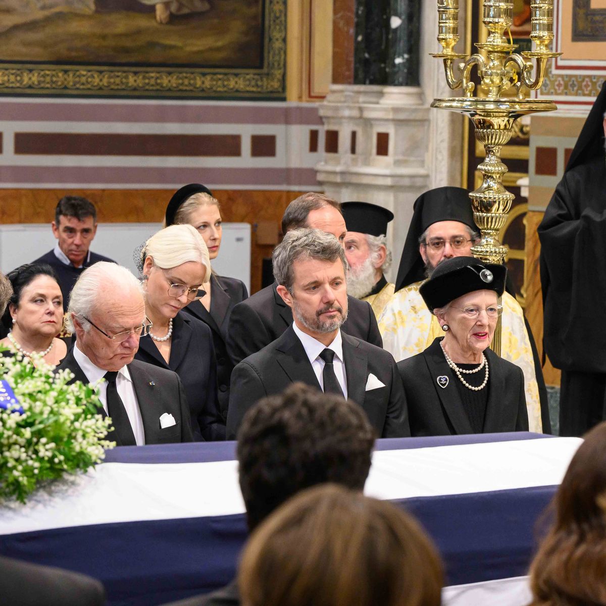 Queen Anne-Marie Wears Cross from Wedding to King Constantine Funeral