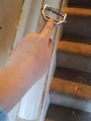 Woman Shares Time Saving Hack To Strip Paint From Wooden Bannisters