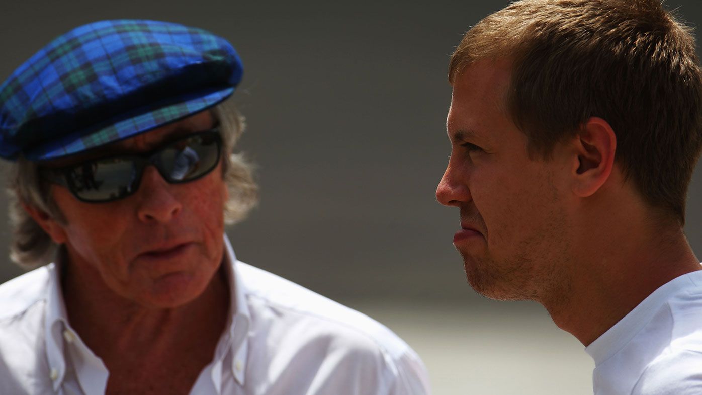 Sir Jackie Stewart with Sebastian Vettel.