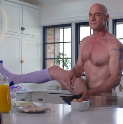 Christopher Meloni sock commercial nude