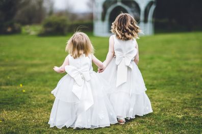 Flower girls at a wedding