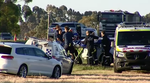 A man is critical after being shot in regional Victoria yesterday.