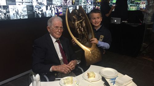 Mr Culkin's granddson is a proud Rabbitohs fan. (Mary Jordan/9news.com.au)