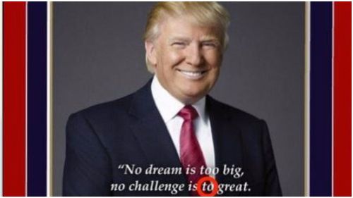 Souvenir print of Donald Trump pulled over glaring typo