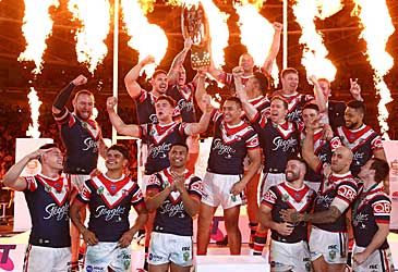 How many premierships have the Sydney Roosters won since 1908?