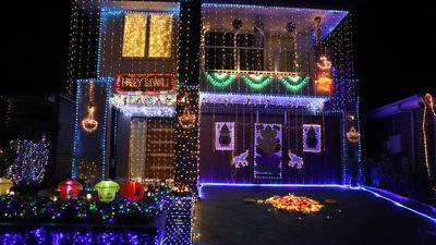 Diwali decorations at 64 Ward St, Schofields