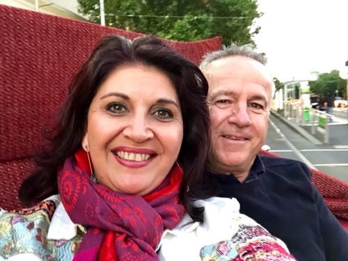 Shar and Russ Moore in a horse and carriage celebrating their 25th wedding anniversary in April this year. Picture: Supplied