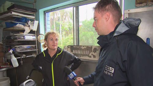 Sandra Vickers owns a bakery in Byron Bay where the floodwaters destroyed the equipment.