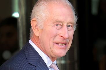 King Charles III arrives at the University College Hospital Macmillan Cancer Centre on April 30, 2024 in London 