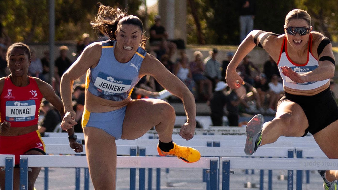 'I just couldn't get any air in': Aussie hurdler Michelle Jenneke in a world of pain but 'elated' after national victory