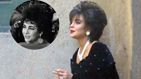 Lindsay rocking the '80s hair of Liz Taylor