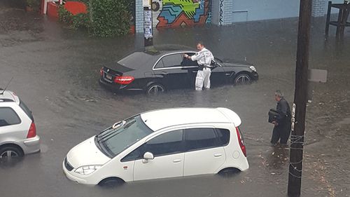 Emergency responders were on the scene to help trapped drivers. (Supplied: Roberto Romeo)