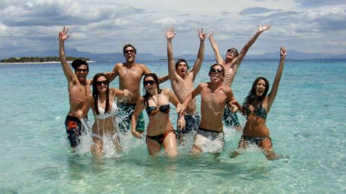Partygoers on an Unleashed Travel package holiday. Unleashed Travel provides Schoolies holidays in Bali and Fiji. (Image: AAP)