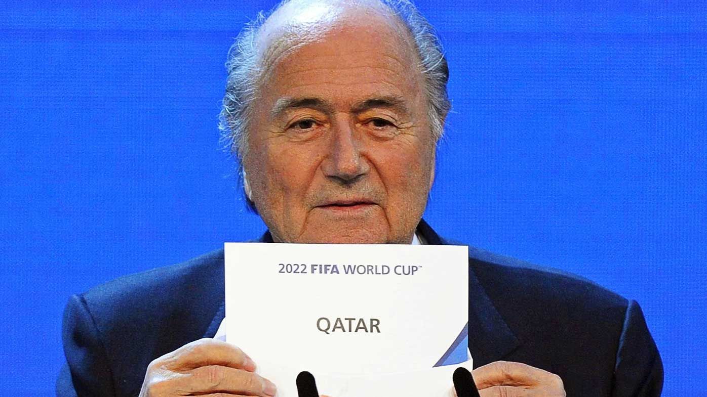 Then FIFA president announces Qatar as the host nation of the 2022 World Cup. (AAP)