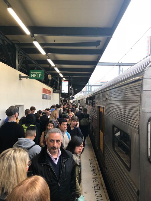 The trackwork caused lengthy delays for commuters heading into the city.