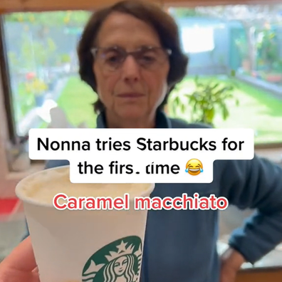 Sydney TikToker Maddie recorded the moment her Nonna Fina tried Starbucks coffee for the first time.