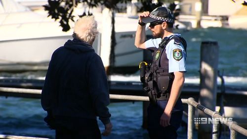 He was in a dinghy, on his way to a boat he had been restoring when he fell in. Picture: 9NEWS 