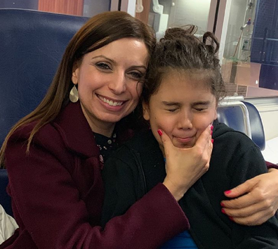 Jo Abi with her daughter Caterina, 10.