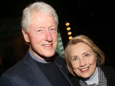 Bill Clinton and Hillary Clinton at the opening night of the new Manhattan Theatre Club play "Bella Bella" in 2019.