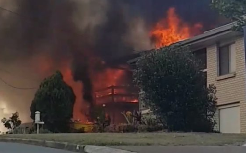 A woman suffered burns to her arm in the Arana Hills house fire. 