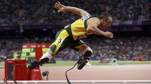 Oscar Pistorius at the London Olympics. (AAP)