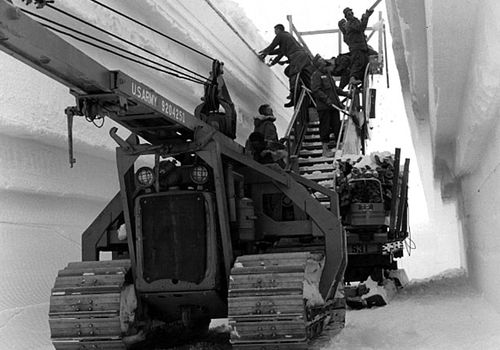 US Army engineers during the construction of Camp Century in Greenland. (Photo: Getty Images).