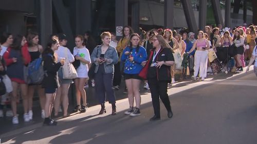 Huge queues form at Melbourne's Marvel Stadium for Harry Styles concert.