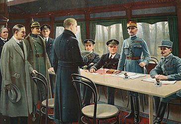 The Armistice of 11 November 1918 was signed in what type of venue?