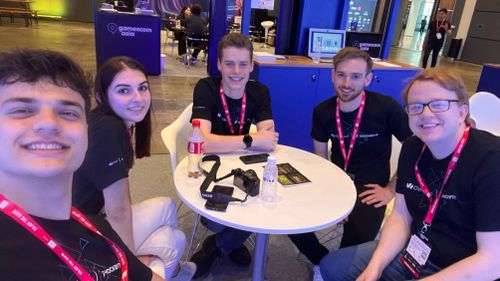 Some of the Shockbyte team at this year's Gamescom Asia conference.