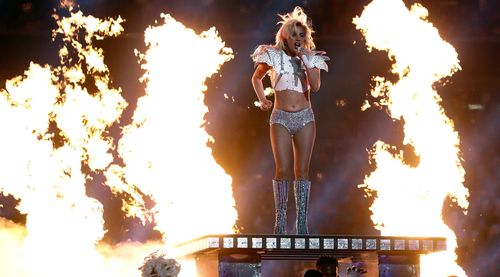 Lady Gaga performed at the half-time show last year. (AAP)