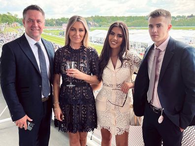 Gemma Owen (second right) with her parents and brother James.