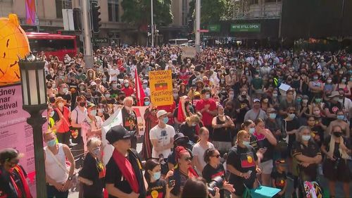 Sydney Invasion Day march Australia Day January 26 2022