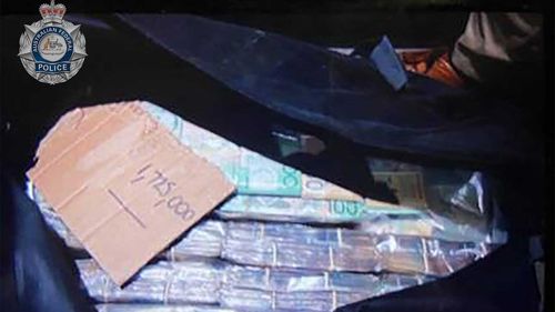 Cash seized by AFP officers.
