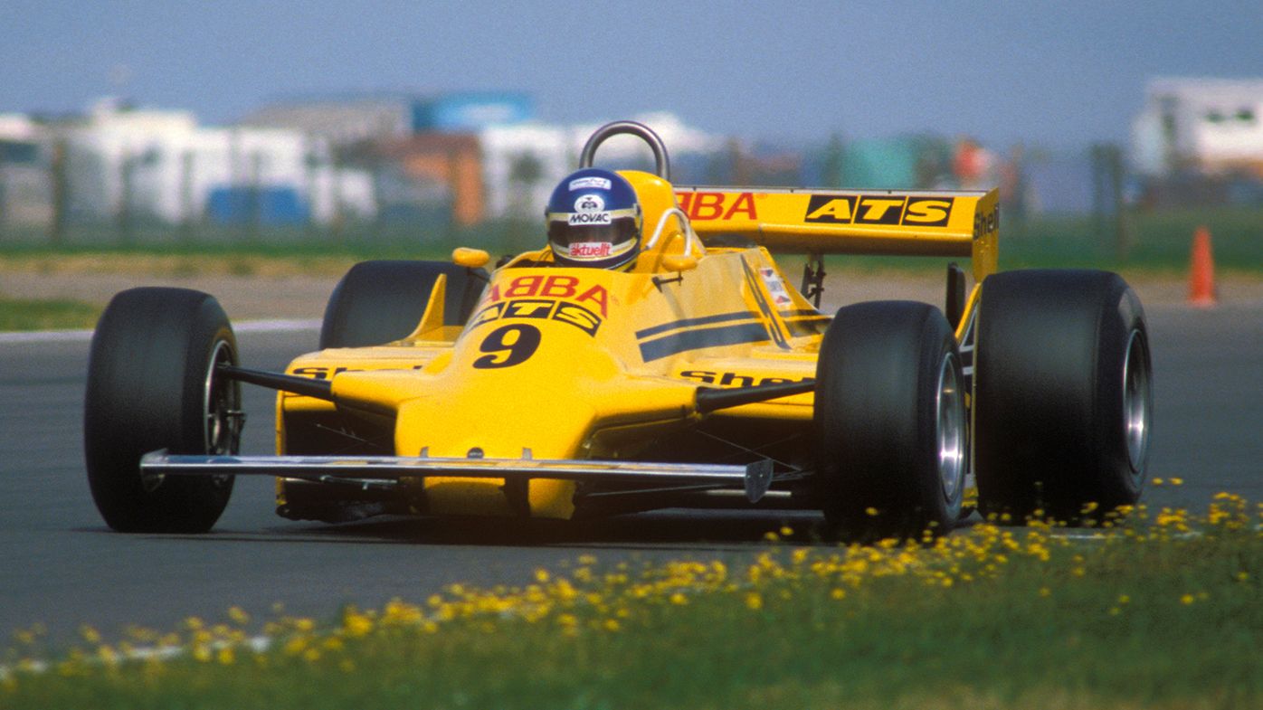 Swedish driver Slim Borgudd in his ATS at the 1981 British Grand Prix.