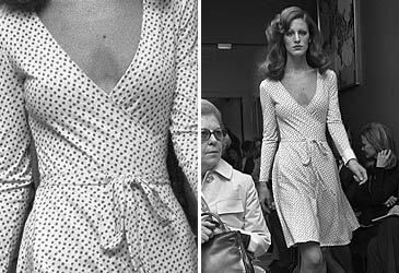 Whose wrap dress design is credited with popularising the style in 1973?