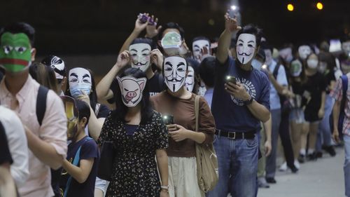 Hong Kong masked protests 3