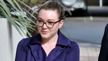 Courtney Williams arrives at court for a second day of giving evidence. Picture: AAP