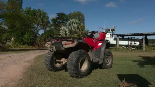 The man was thrown off this quad bike in Bondoola. Picture: 9NEWS