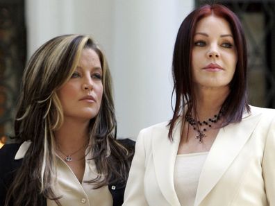 Lisa Marie Presley, left, and her mother Priscilla Presley